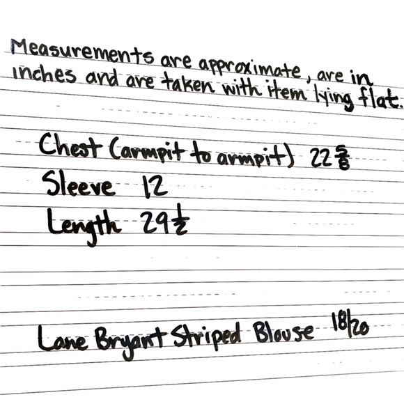 Lane Bryant Top Womens 18/20 Multicolor Striped Sweetheart Neck Surplice Peplum - Picture 7 of 7